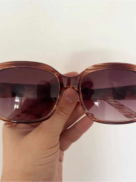 Dolce & Gabbana DG Oversized Square Sunglasses Brown Tortoise Logo Women’s Italy - Picture 2 of 11